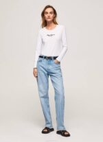 žene bijela pamučna majica dugih rukava Pepe Jeans JZ8H469 - Slika 2