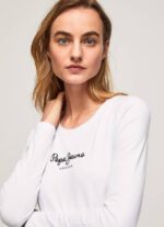 žene bijela pamučna majica dugih rukava Pepe Jeans JZ8H469 - Slika 3