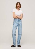 žene bijela pamučna majica s logom Pepe Jeans JZ8H404 - Slika 2