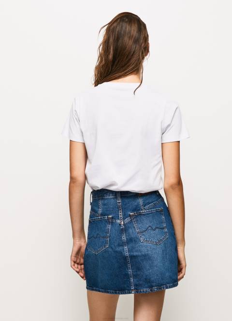 žene bijela pamučna majica s otisnutim logotipom Pepe Jeans JZ8H411 - Slika 4