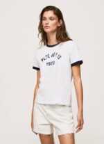 žene bijela pamučna majica s otisnutim logotipom Pepe Jeans JZ8H424 - Slika 2