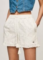 žene bijela pamučne kratke hlače s otvorenim detaljima Pepe Jeans JZ8H534 - Slika 3