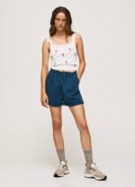 žene bijela pamučni gornji dio s izvezenim cvijetom Pepe Jeans JZ8H232 - Slika 2