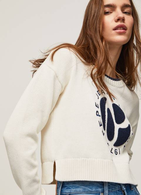 zene_bijela_pamucni_jersey_s_printom_logotipa_pepe_jeans_jz8h253.jpg žene bijela pamučni jersey s printom logotipa Pepe Jeans JZ8H253 - Slika 1