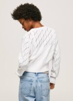 žene bijela pamučni kardigan s izvezenim cvijećem Pepe Jeans JZ8H231 - Slika 4