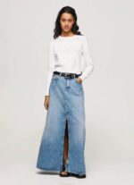 žene bijela pamučni žersej s ažur detaljima Pepe Jeans JZ8H260 - Slika 2