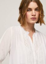 žene bijela patris haljina s ažur detaljima Pepe Jeans JZ8H148 - Slika 3