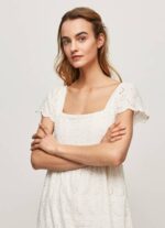žene bijela peri pamučna haljina Pepe Jeans JZ8H217 - Slika 3