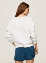 žene bijela Plišana majica s logotipom iz 1973 Pepe Jeans JZ8H280 - Slika 5