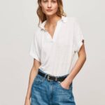 žene bijela Polo majica Pepe Jeans JZ8H397
