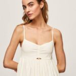 žene bijela prue pamučna dobby haljina Pepe Jeans JZ8H221