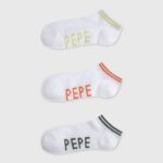 žene bijela sandi 3 kom čarapa Pepe Jeans JZ8H561
