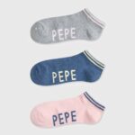 žene blijedo roza sandi 3 kom čarapa Pepe Jeans JZ8H555