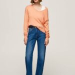 žene breskva dres opuštenog kroja s v izrezom Pepe Jeans JZ8H241
