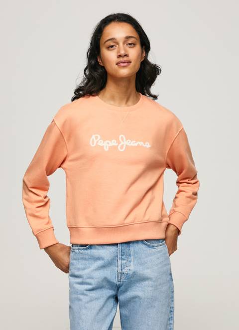 žene breskva džemper s otisnutim logotipom Pepe Jeans JZ8H274 - Slika 2