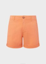 žene breskva kratke chino hlače uobičajenog kroja Pepe Jeans JZ8H522 - Slika 5