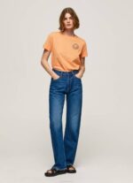 žene breskva majica s printom logotipa Pepe Jeans JZ8H394 - Slika 2