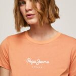 žene breskva majica s printom Pepe Jeans JZ8H455