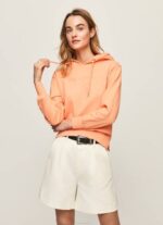žene breskva pamučna majica s kapuljačom Pepe Jeans JZ8H282