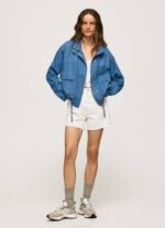 žene chambray lanena jakna opuštenog kroja Pepe Jeans JZ8H128 - Slika 2