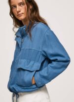 žene chambray lanena jakna opuštenog kroja Pepe Jeans JZ8H128 - Slika 3