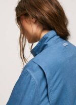 žene chambray lanena jakna opuštenog kroja Pepe Jeans JZ8H128 - Slika 5