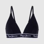 žene crno grudnjak od rastezljivog pamuka Pepe Jeans JZ8H548