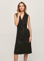 žene crno haljina s preklopnim ovratnikom Pepe Jeans JZ8H224 - Slika 2
