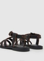žene crno hayes rimske ravne sandale Pepe Jeans JZ8H657 - Slika 4