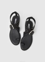 žene crno hayes trend ravne sandale Pepe Jeans JZ8H656 - Slika 2