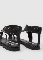 žene crno hayes trend ravne sandale Pepe Jeans JZ8H656 - Slika 4