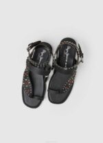 žene crno irma sandale od etničke kože Pepe Jeans JZ8H659 - Slika 2
