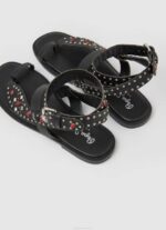 žene crno irma sandale od etničke kože Pepe Jeans JZ8H659 - Slika 4
