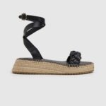 žene crno kate pletene sandale na klin Pepe Jeans JZ8H676