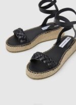 žene crno kate pletene sandale na klin Pepe Jeans JZ8H676 - Slika 3