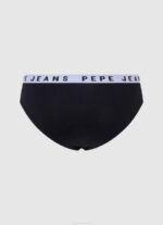 žene crno klasične gaćice s otisnutim logom Pepe Jeans JZ8H539 - Slika 2