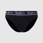žene crno klasične gaćice s otisnutim logom Pepe Jeans JZ8H550