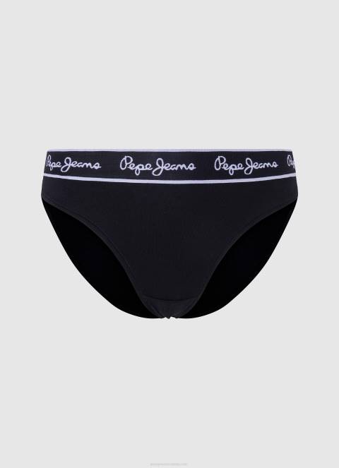 zene_crno_klasicne_gacice_s_otisnutim_logom_pepe_jeans_jz8h550.jpg žene crno klasične gaćice s otisnutim logom Pepe Jeans JZ8H550 - Slika 1