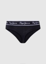 žene crno klasične tange s otisnutim logom Pepe Jeans JZ8H549 - Slika 2