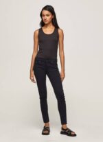 žene crno klasične uske hlače Pepe Jeans JZ8H297