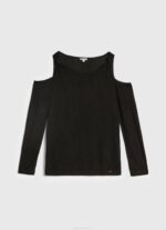 žene crno majica dugih rukava s naramenicama Pepe Jeans JZ8H399 - Slika 5