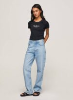 žene crno majica s osnovnim logom Pepe Jeans JZ8H400 - Slika 3