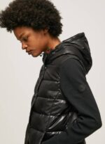žene crno mat finiš puf jakna Pepe Jeans JZ8H121 - Slika 3