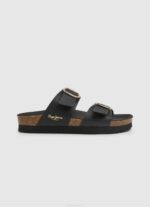 žene crno oban anatomske sandale Pepe Jeans JZ8H653