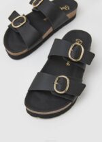 žene crno oban anatomske sandale Pepe Jeans JZ8H653 - Slika 3
