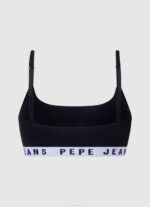 žene crno pamučni sportski grudnjak Pepe Jeans JZ8H567 - Slika 2
