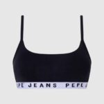 žene crno pamučni sportski grudnjak Pepe Jeans JZ8H567