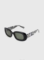 žene crno pravokutne sunčane naočale Pepe Jeans JZ8H767