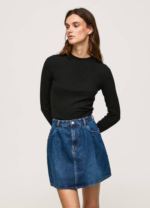 zene_crno_rebrasta_majica_dugih_rukava_pepe_jeans_jz8h407.jpg žene crno rebrasta majica dugih rukava Pepe Jeans JZ8H407 - Slika 1