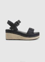 žene crno sandale na klin marke Witney Pepe Jeans JZ8H643